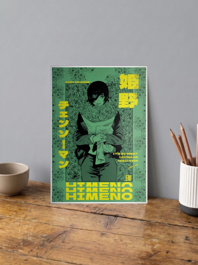 Himeno Chainsaw Man Anime Poster