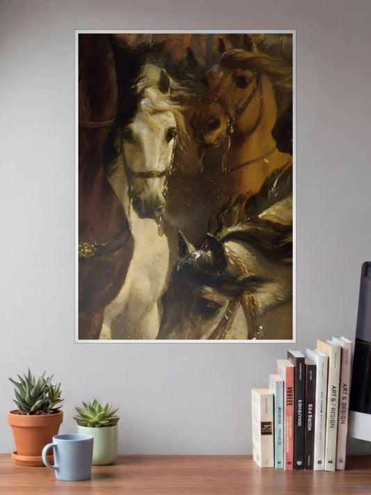 The Three Horses Art Poster