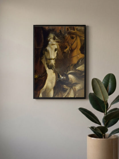 The Three Horses Art Poster