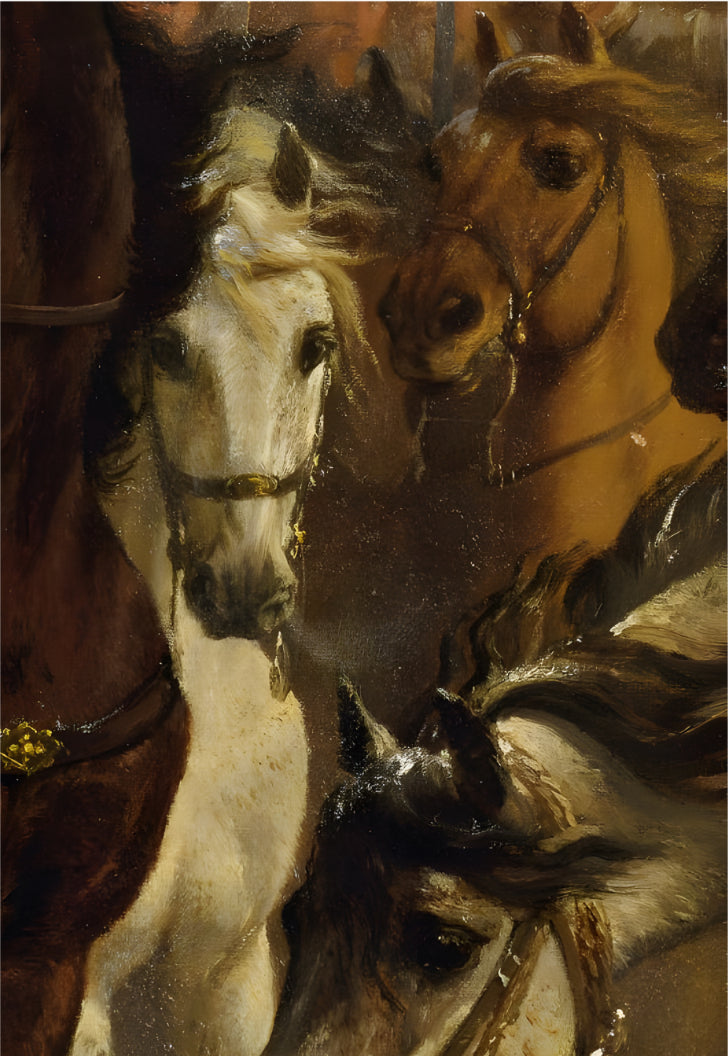 The Three Horses Art Poster