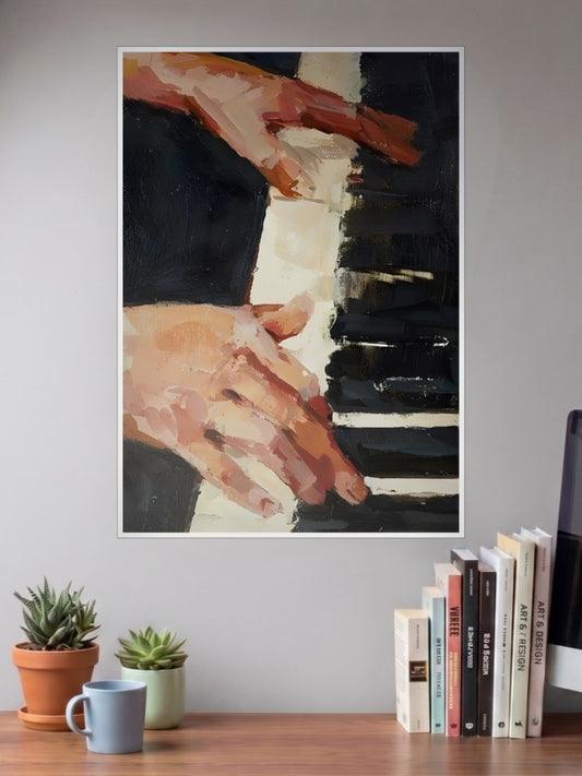 Piano Hands Art Poster