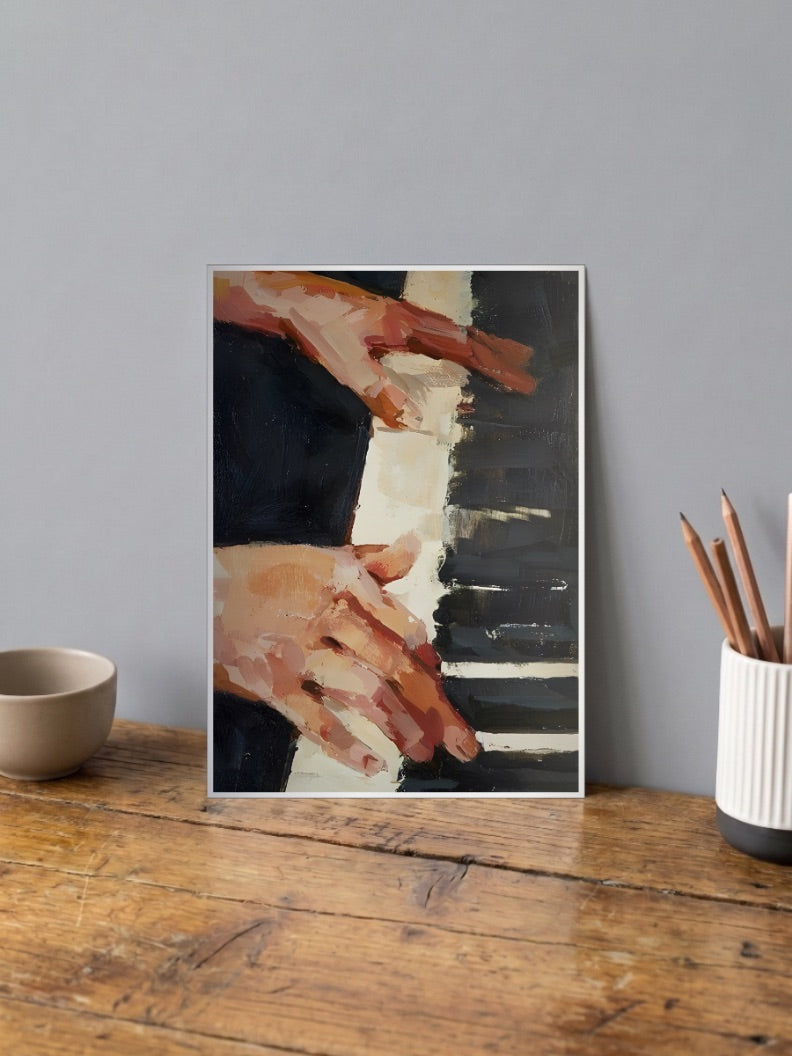 Piano Hands Art Poster