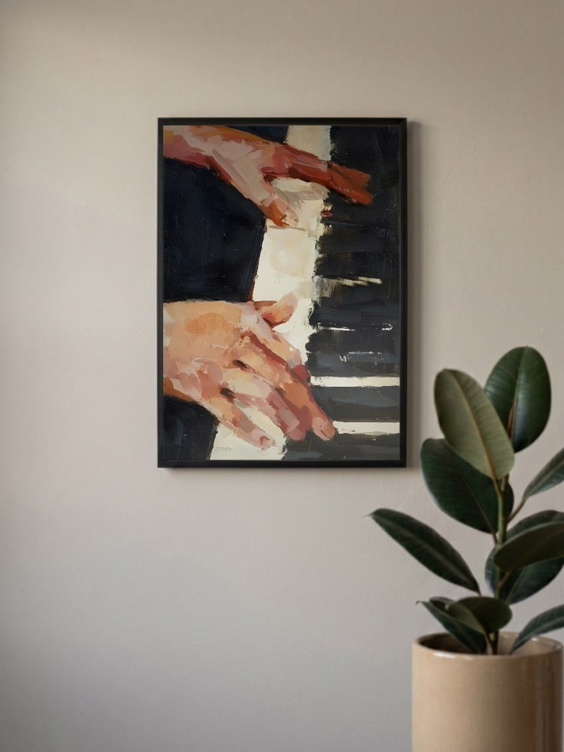 Piano Hands Art Poster