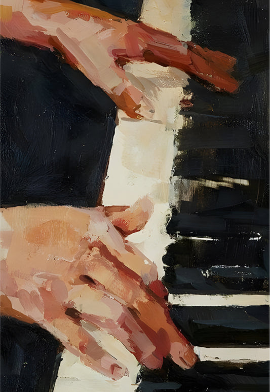 Piano Hands Art Poster