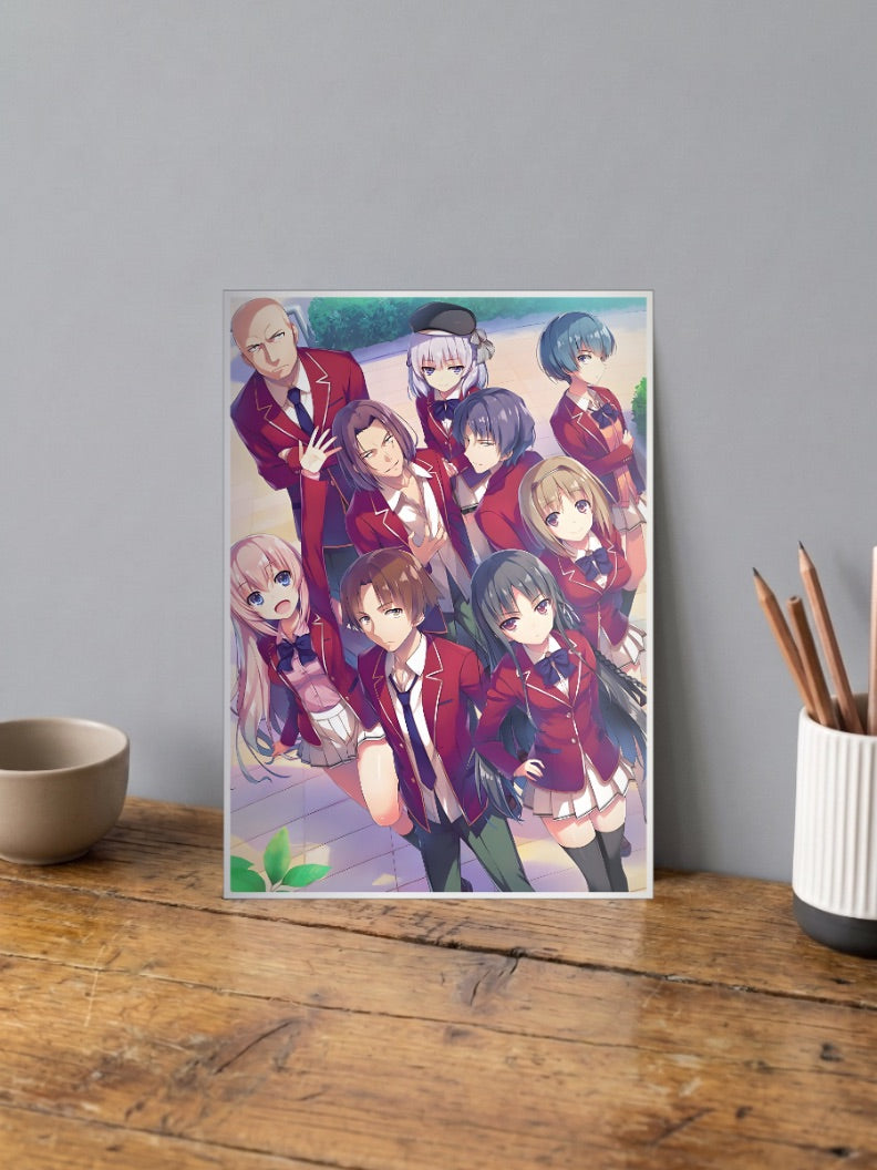 Classroom Elite Red Uniforms Anime Poster