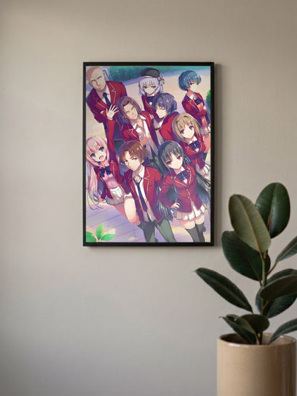 Classroom Elite Red Uniforms Anime Poster