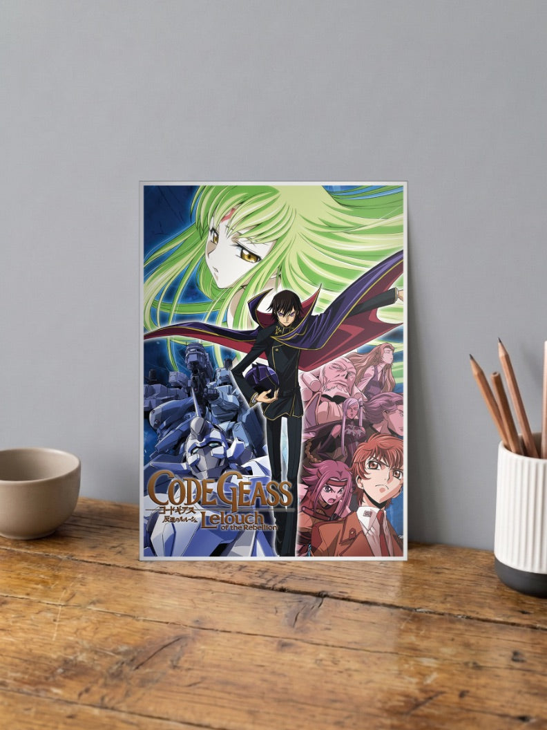 Code Geass Lelouch Key Art Anime Poster