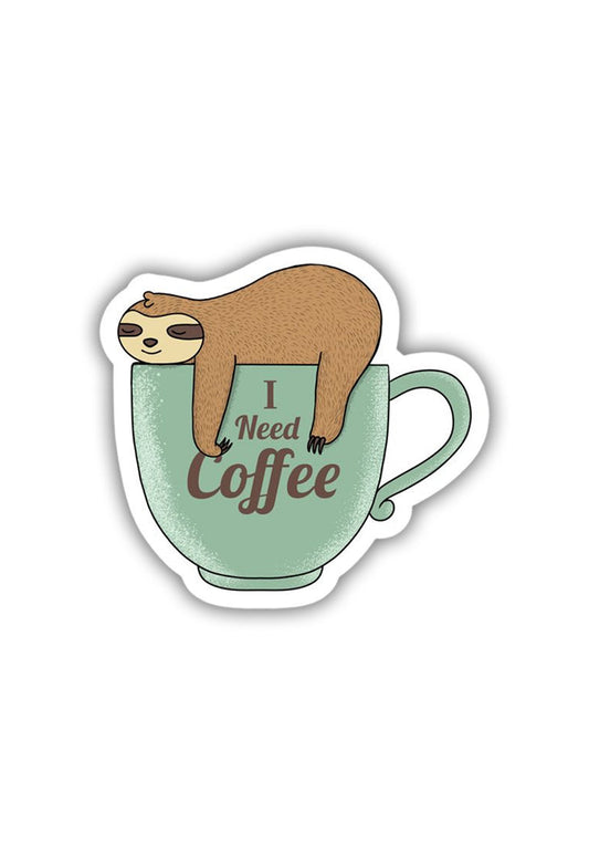 Sloth Coffee  Sticker