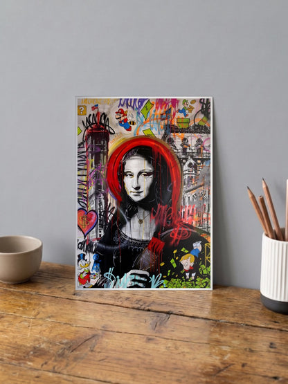 Monalisa Abstract Poster