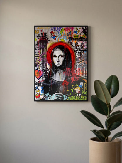 Monalisa Abstract Poster