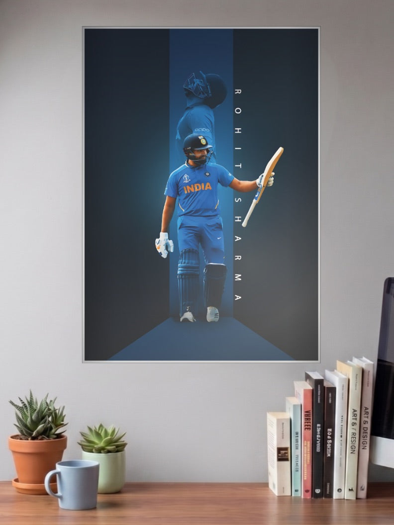 Rohit Sharma World Cup 2019 Cricket Poster