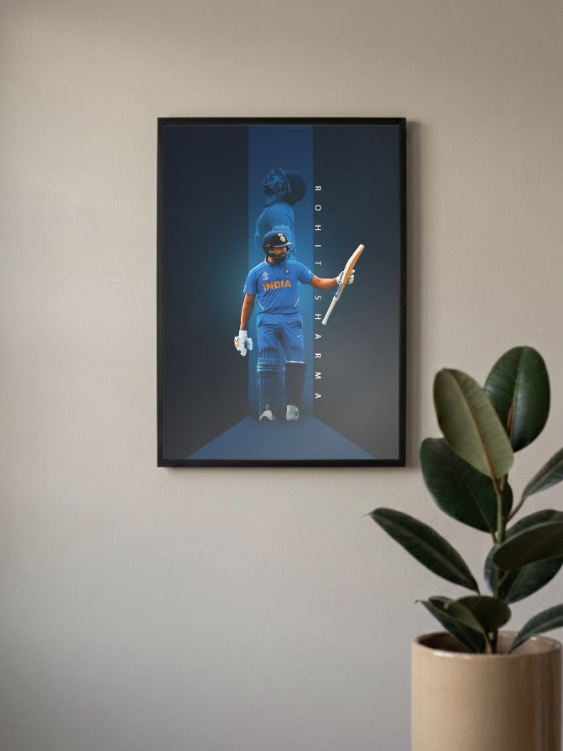 Rohit Sharma World Cup 2019 Cricket Poster