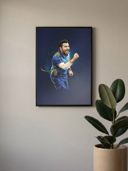 Rohit Sharma Mumbai Indians Cricket Poster