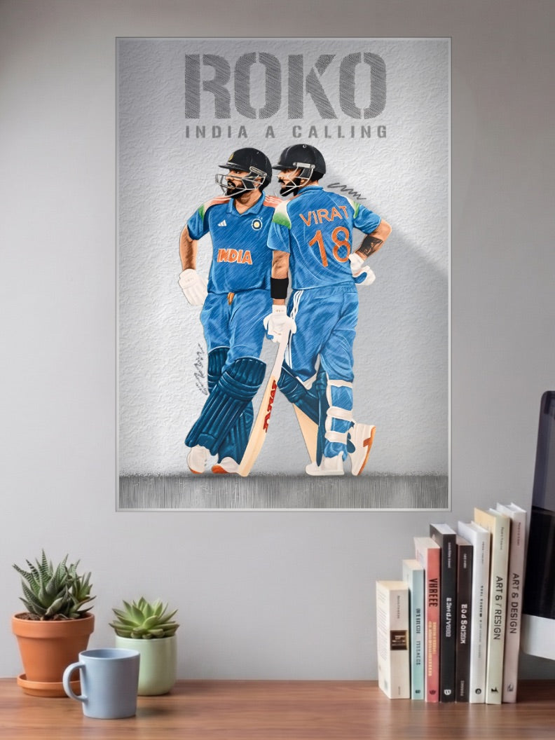 Rohit and Virat RoKo Cricket Poster