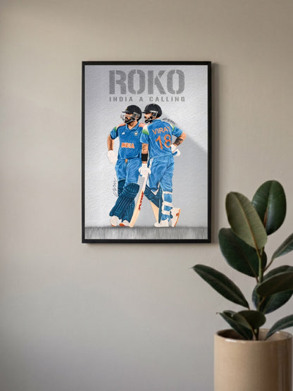 Rohit and Virat RoKo Cricket Poster