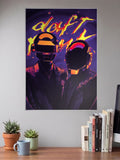 Daft Punk Duo Portrait Bands Poster