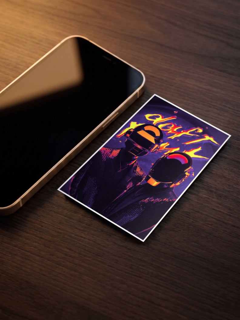 Daft Punk Duo Portrait Bands Poster