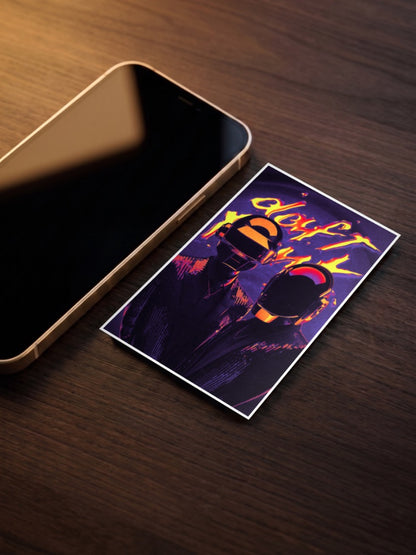 Daft Punk Duo Portrait Bands Poster