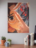 Okarun Turbo Granny Close Up Anime Poster