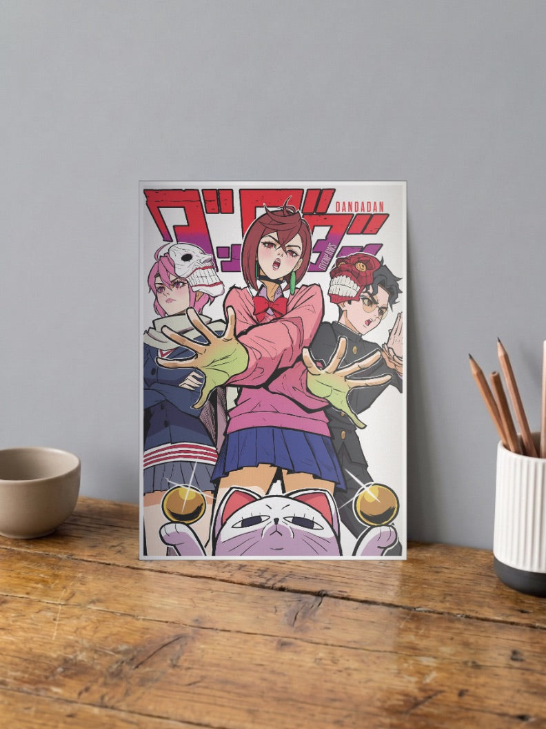 Dandadan Skull Mask Trio Anime Poster