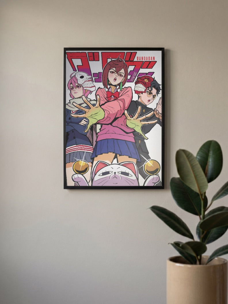Dandadan Skull Mask Trio Anime Poster
