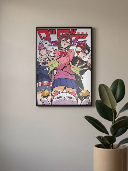 Dandadan Skull Mask Trio Anime Poster