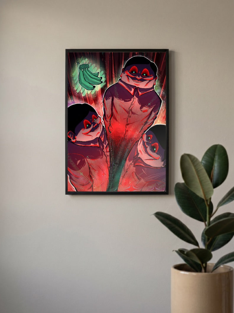 Dandadan Serpo Banana Alien Anime Poster