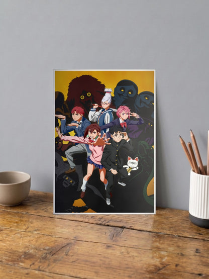 Dandadan Cast Action Pose Anime Poster