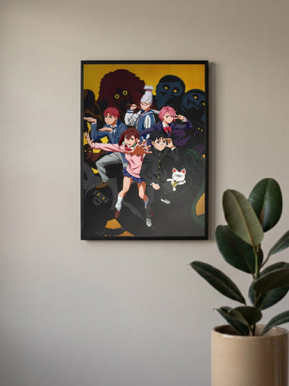 Dandadan Cast Action Pose Anime Poster