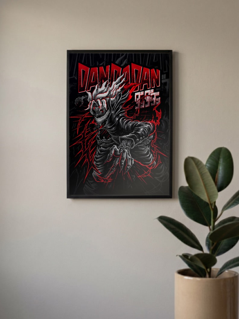 Dandadan Skull Demon Art Anime Poster