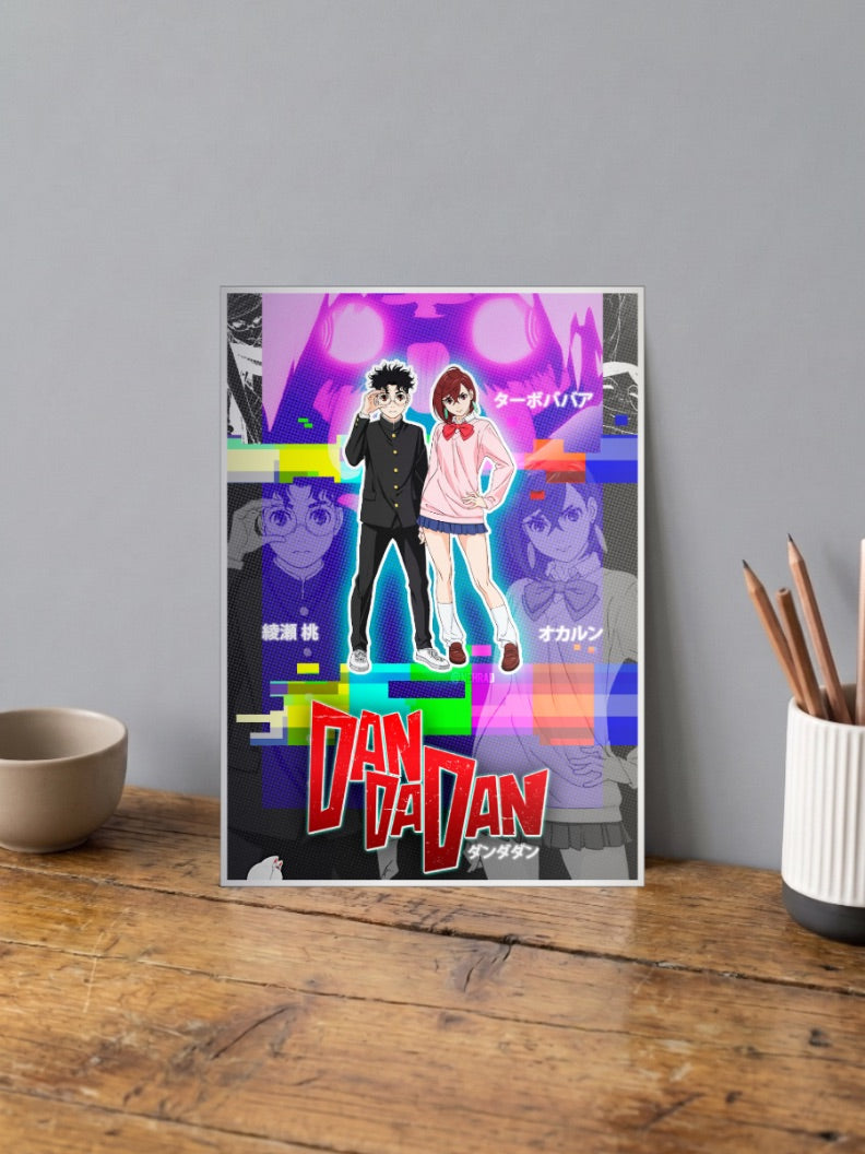Okarun And Momo Portrait Anime Poster