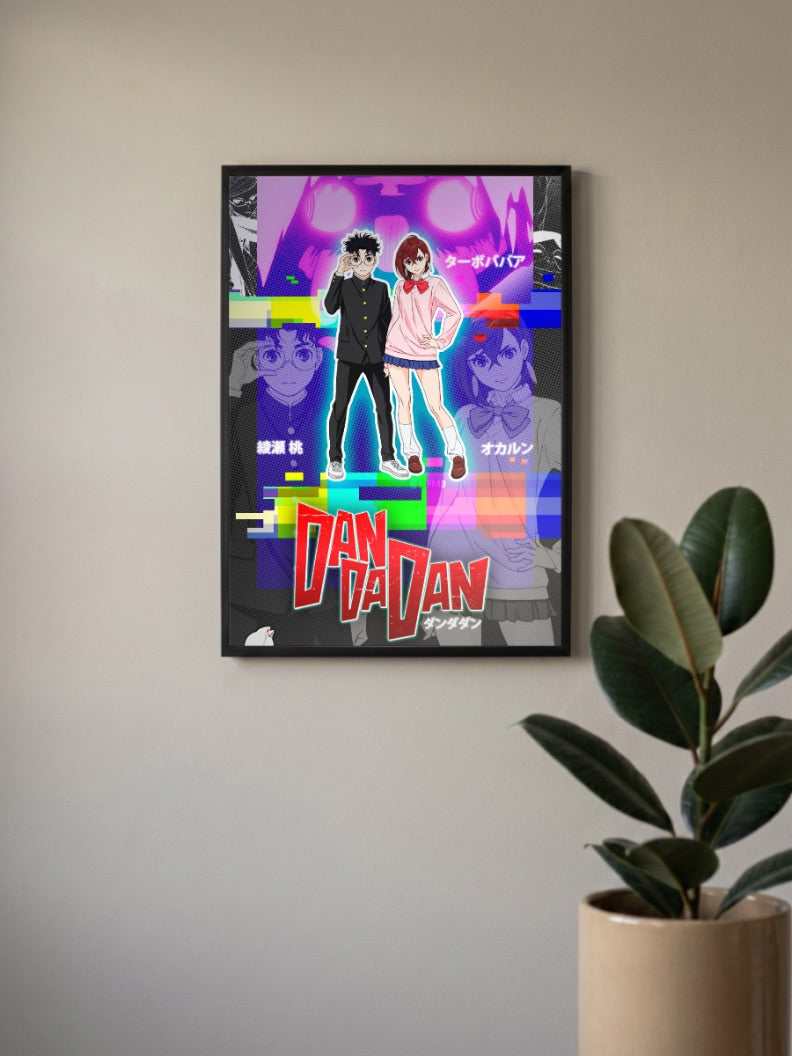 Okarun And Momo Portrait Anime Poster