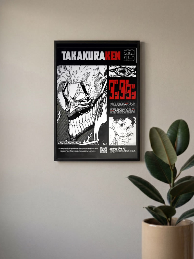 Okarun Takakura Bio Card Anime Poster