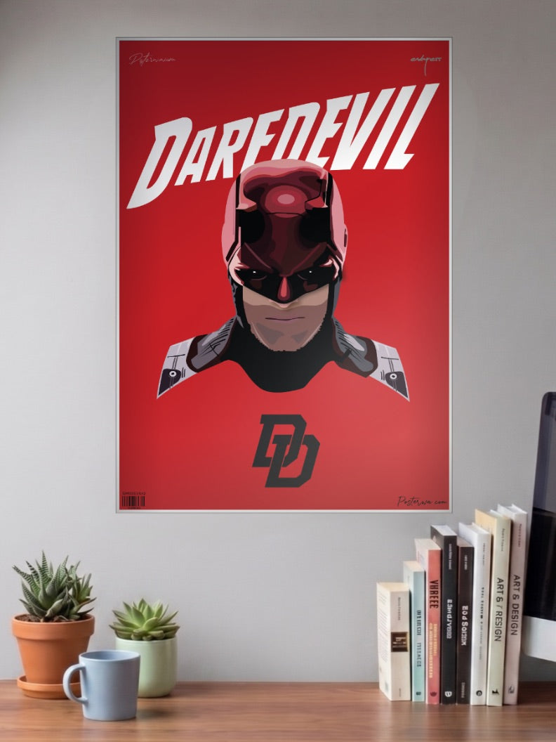 Daredevil Head Portrait Marvel Poster