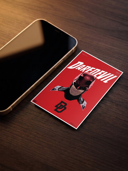 Daredevil Head Portrait Marvel Poster