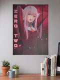 Zero Two Lollipop Portrait Anime Poster