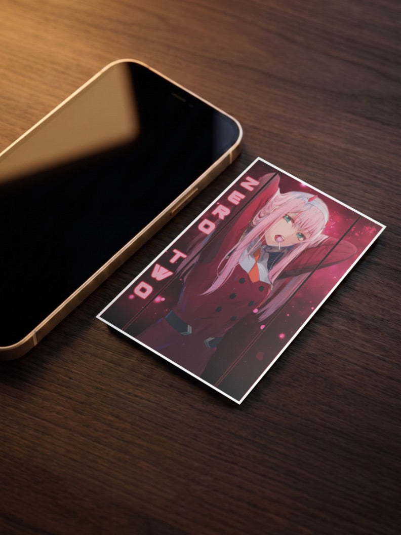 Zero Two Lollipop Portrait Anime Poster