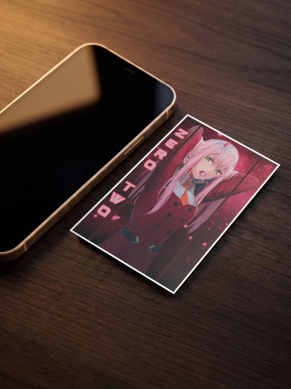Zero Two Lollipop Portrait Anime Poster
