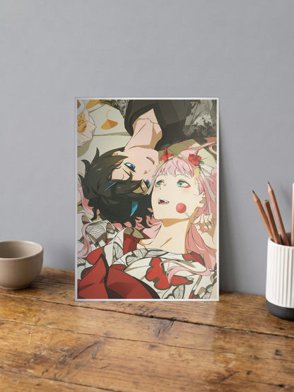 Hiro And Zero Two Together Anime Poster