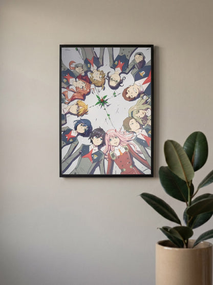 Darling Franxx Cast Circle Anime Poster