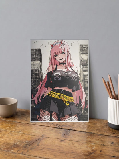 Zero Two Streetwear Style Anime Poster