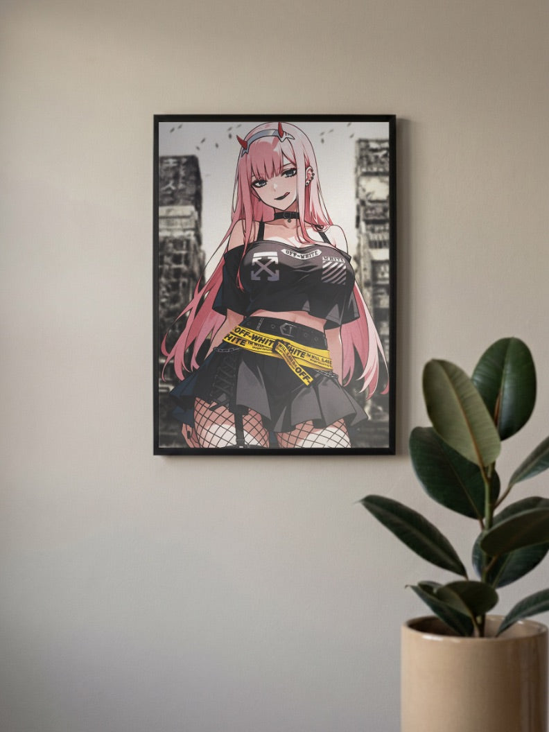 Zero Two Streetwear Style Anime Poster