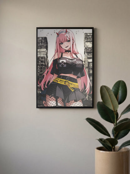 Zero Two Streetwear Style Anime Poster