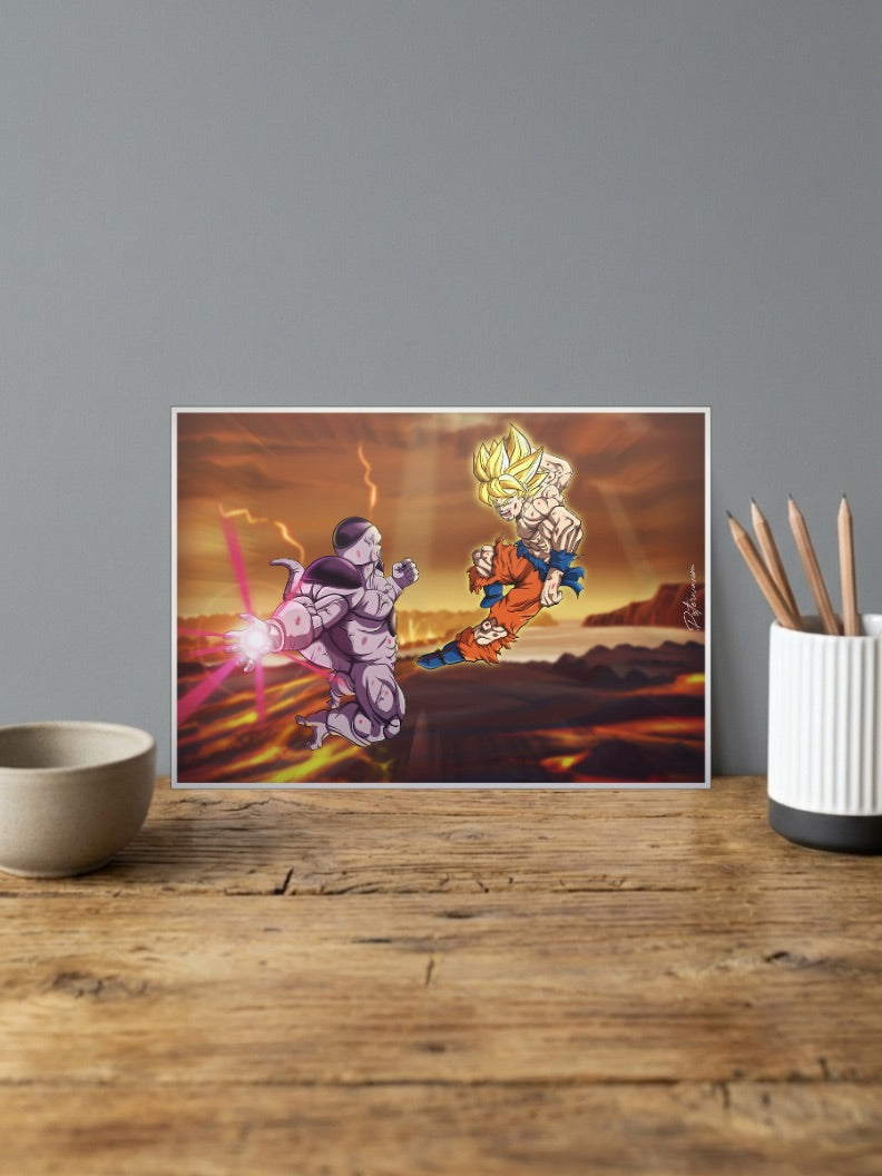 Goku Super Saiyan x Frieza Poster