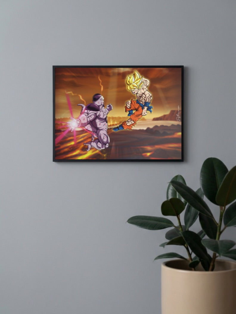 Goku Super Saiyan x Frieza Poster