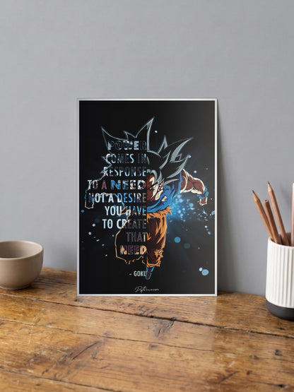 Goku Motivation Poster