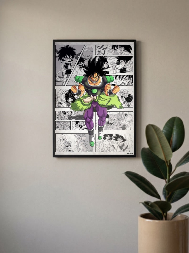 Broly Comic Strip Poster