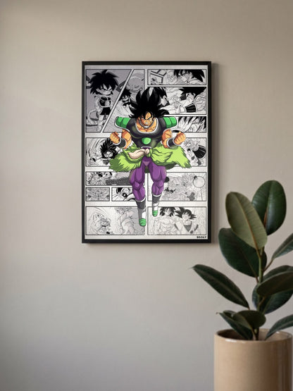 Broly Comic Strip Poster