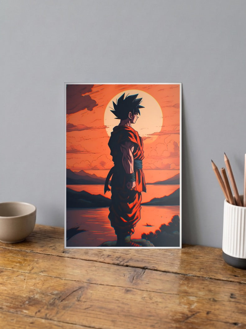 DRAGON BALL GOKU SUNSET Poster