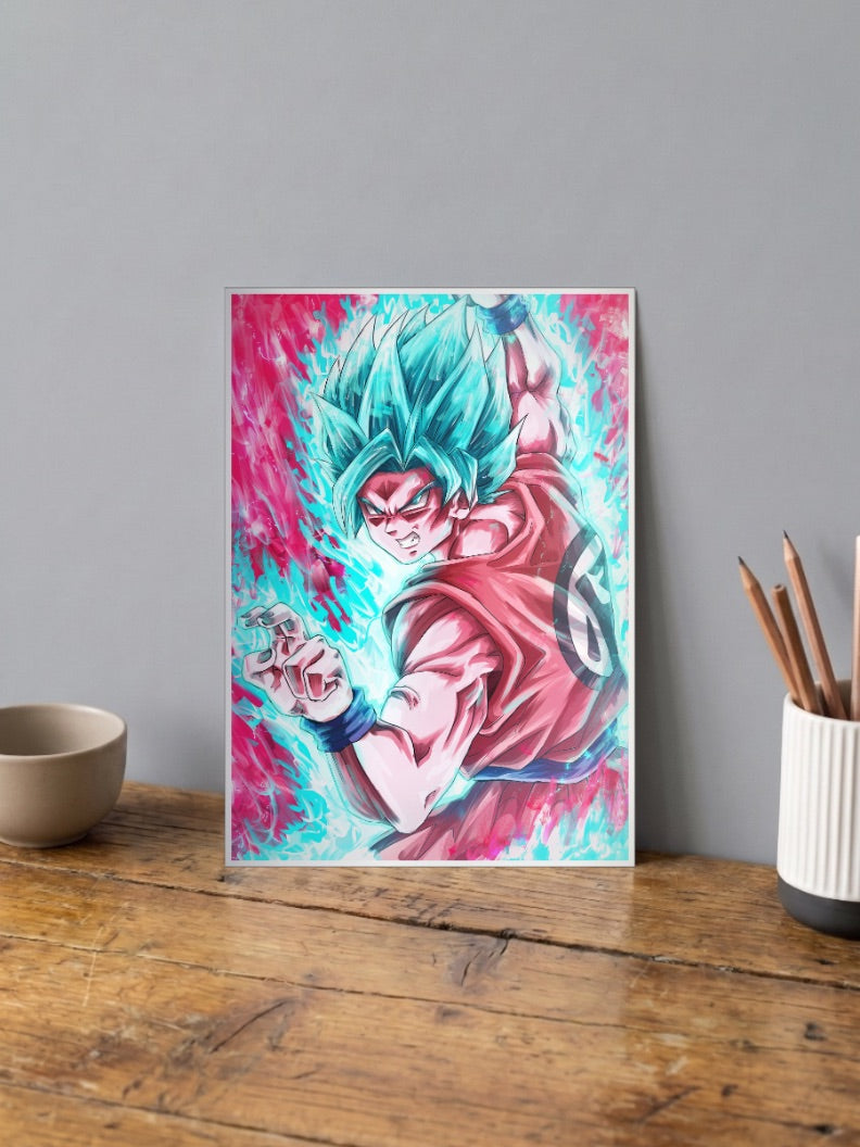 Super Saiyan God Goku Poster